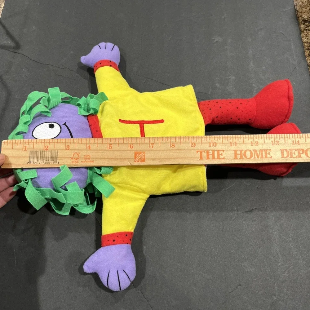 Vintage The Letter People Hand Puppet Plush Mr. H Happy Hair Abrams Learning